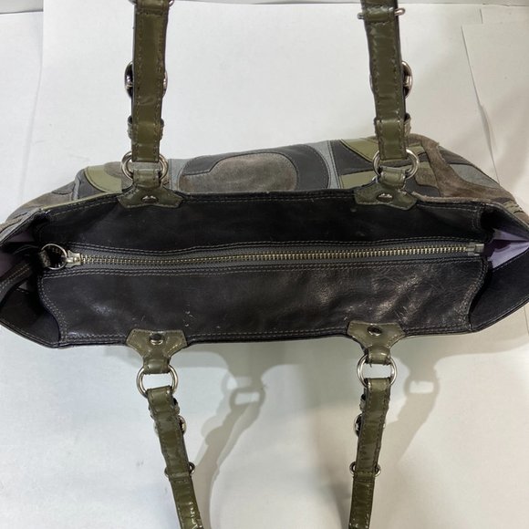 Coach Mia Inlaid C Gray Tote Handbag - Picture 3 of 7